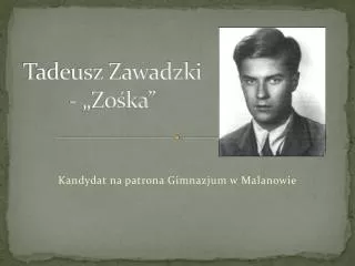 tadeusz zawadzki zo ka