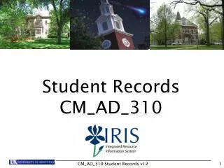 Student Records CM_AD_310