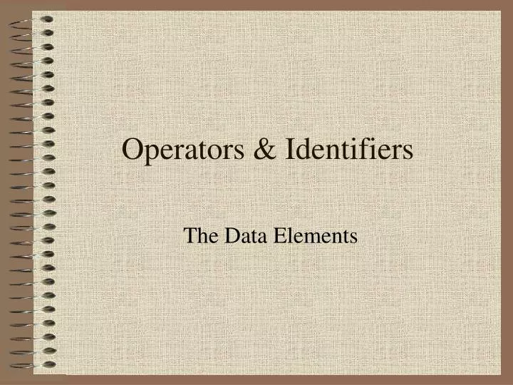 operators identifiers