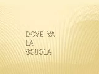 dove va la scuola
