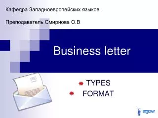 business letter