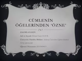 c mlen n eler nden zne