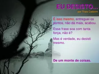 eu desisto por thais cadorim