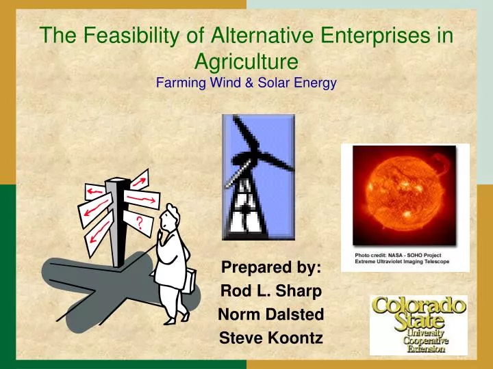 the feasibility of alternative enterprises in agriculture farming wind solar energy