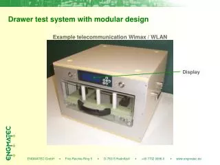 Drawer test system with modular design