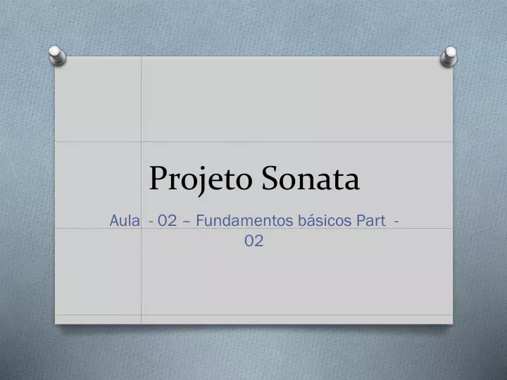 projeto sonata