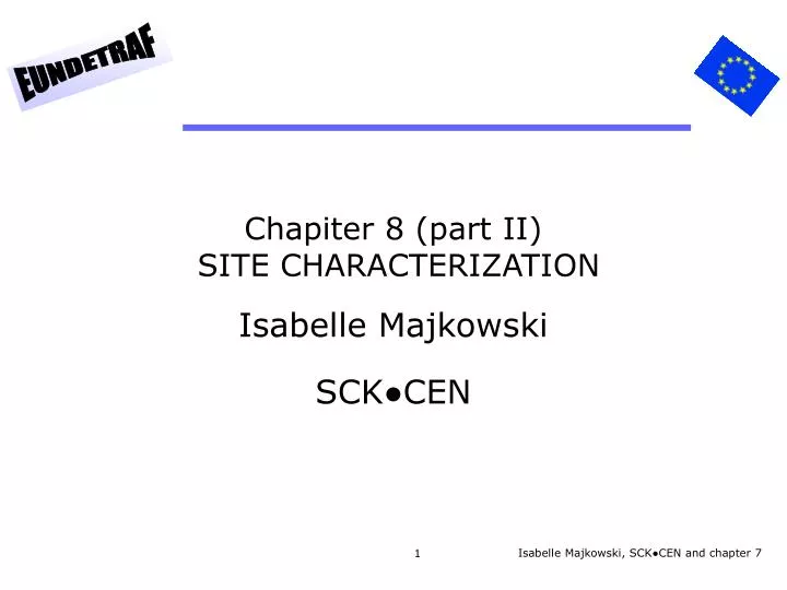 chapiter 8 part ii site characterization