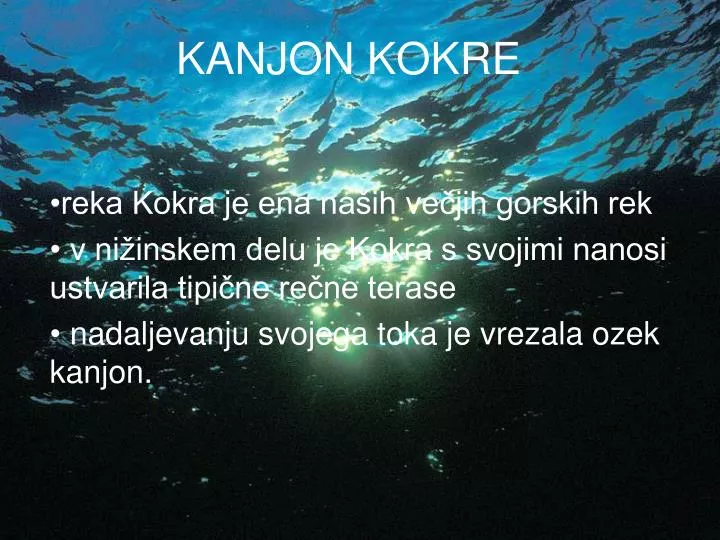 kanjon kokre