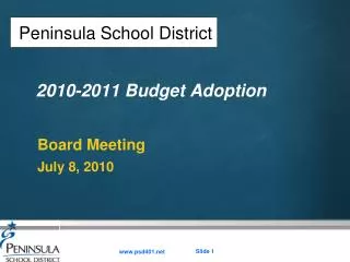 2010-2011 Budget Adoption