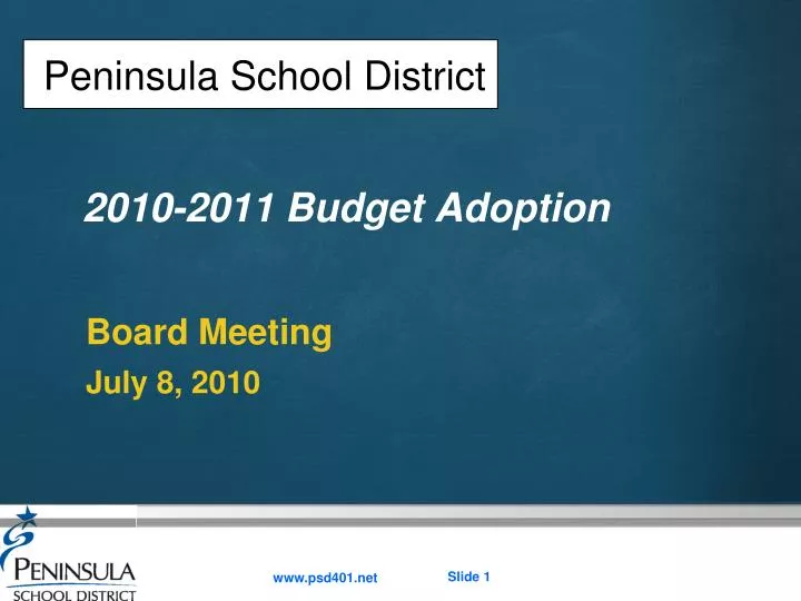 2010 2011 budget adoption