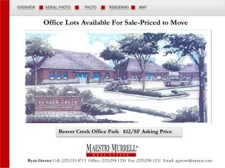 Beaver Creek Office Park $12/SF Asking Price