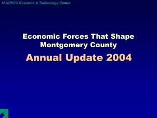 Economic Forces That Shape Montgomery County