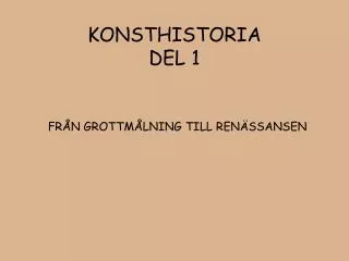 konsthistoria del 1