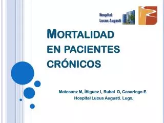 mortalidad en pacientes cr nicos