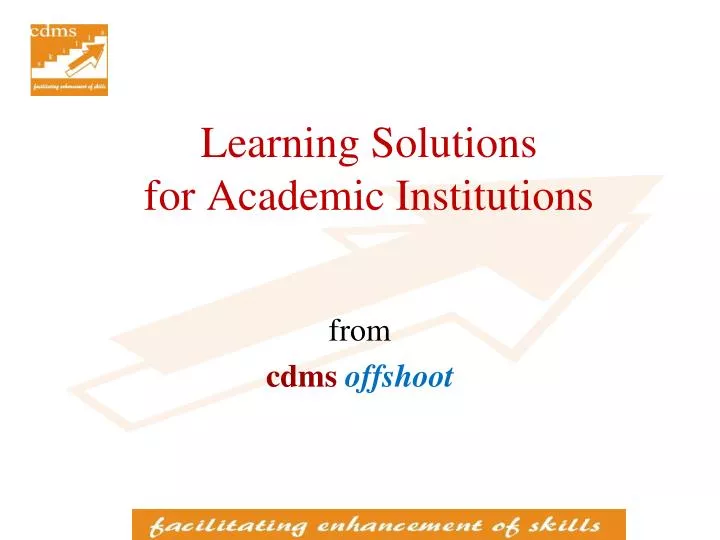 learning solutions for academic institutions
