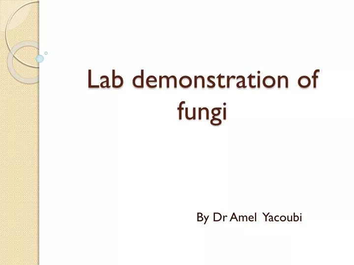 lab demonstration of fungi