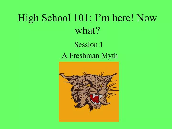 high school 101 i m here now what