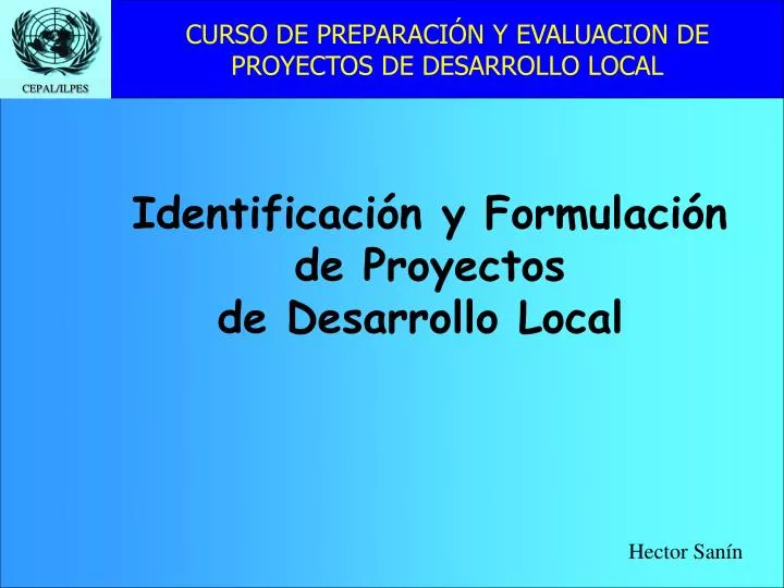 curso de preparaci n y evaluacion de proyectos de desarrollo local