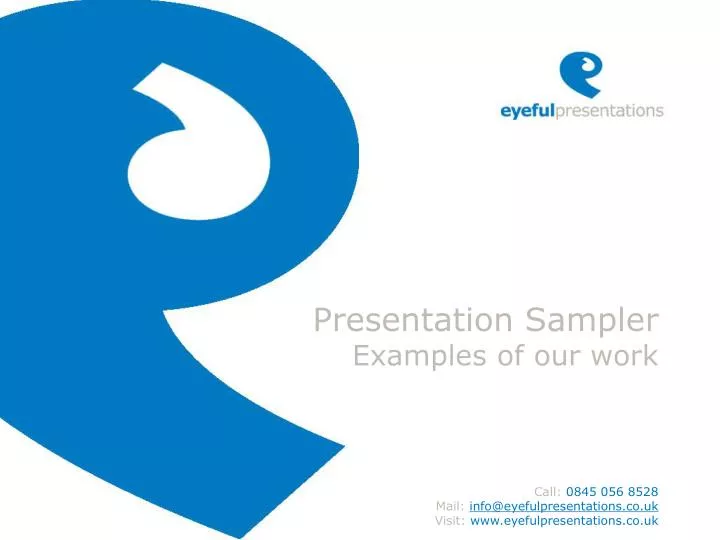 presentation sampler examples of our work