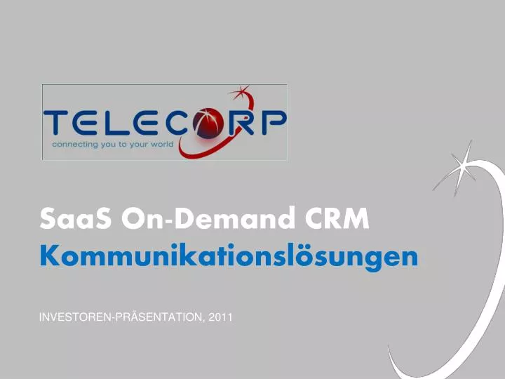 saas on demand crm kommunikationsl sungen