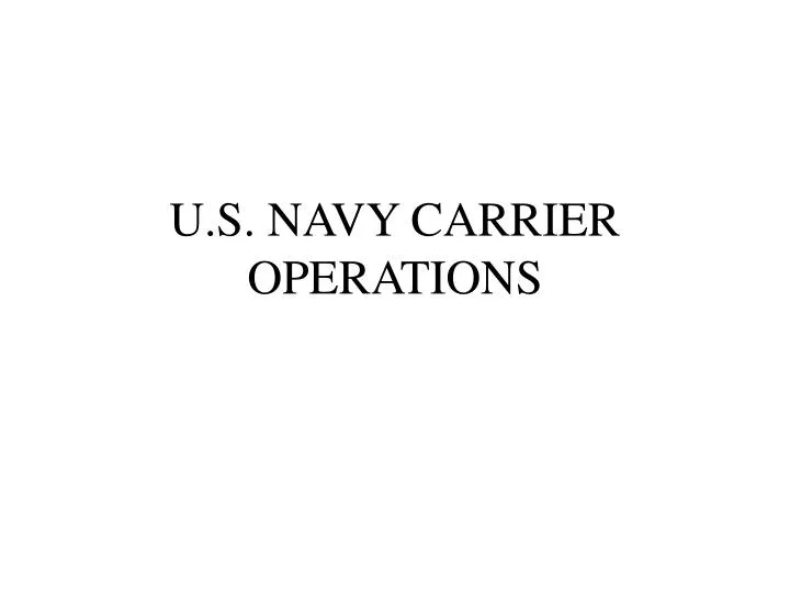 u s navy carrier operations