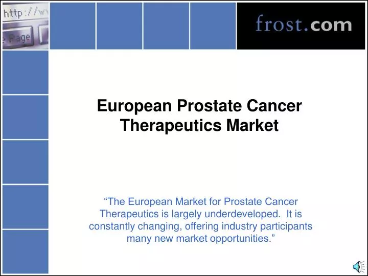european prostate cancer therapeutics market
