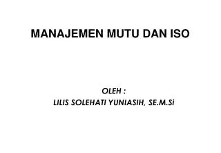 manajemen mutu dan iso