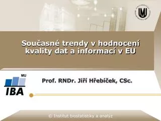 sou asn trendy v hodnocen kvality dat a informac v eu