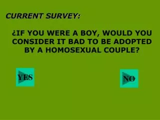 CURRENT SURVEY: