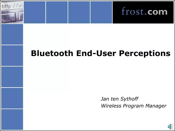 bluetooth end user perceptions
