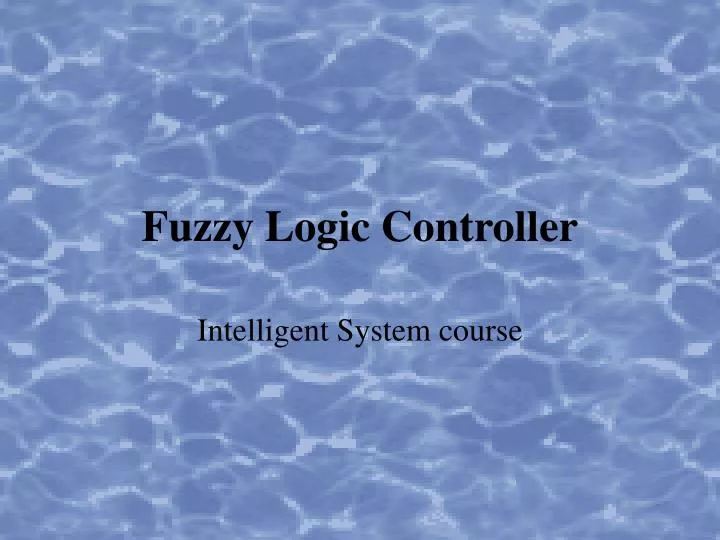 fuzzy logic controller