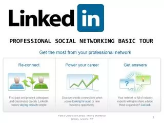 PROFESSIONAL SOCIAL NETWORKING BASIC TOUR