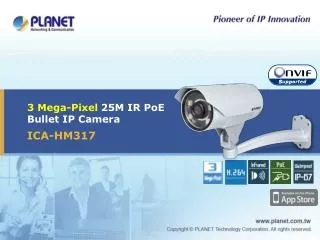 3 Mega-Pixel 25M IR PoE Bullet IP Camera