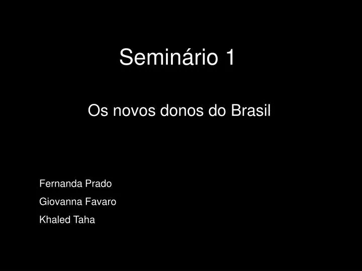 semin rio 1