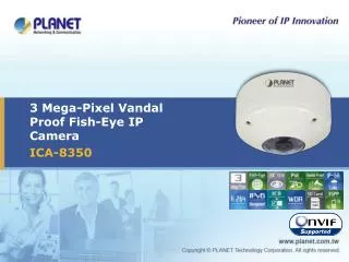 3 Mega-Pixel Vandal Proof Fish-Eye IP Camera