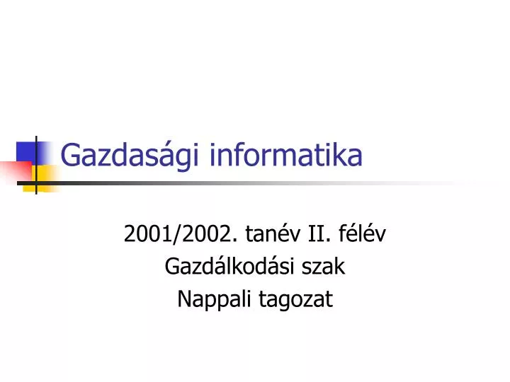 gazdas gi informatika