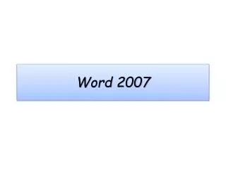 word 2007