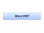 Word 2007 - slide 1