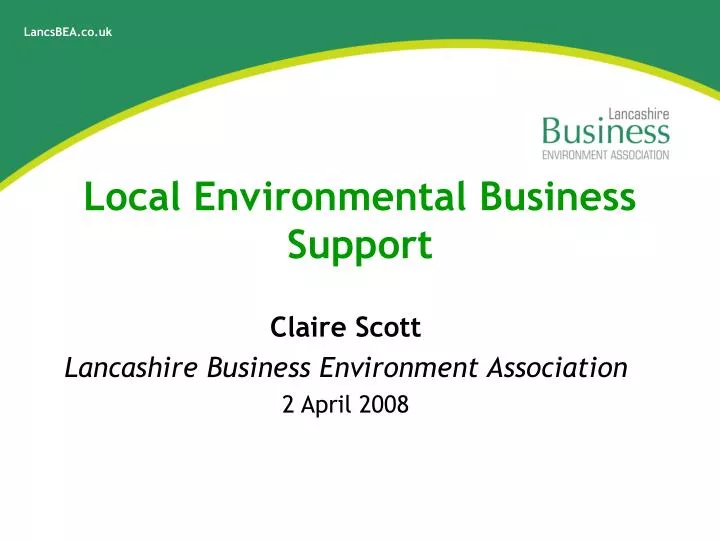 local environmental business support