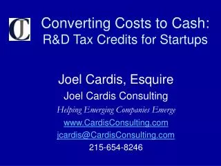 Converting Costs to Cash: R&amp;D Tax Credits for Startups