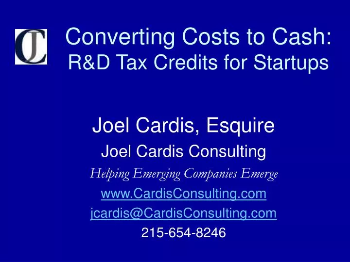 converting costs to cash r d tax credits for startups