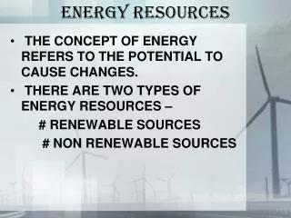 ENERGY RESOURCES