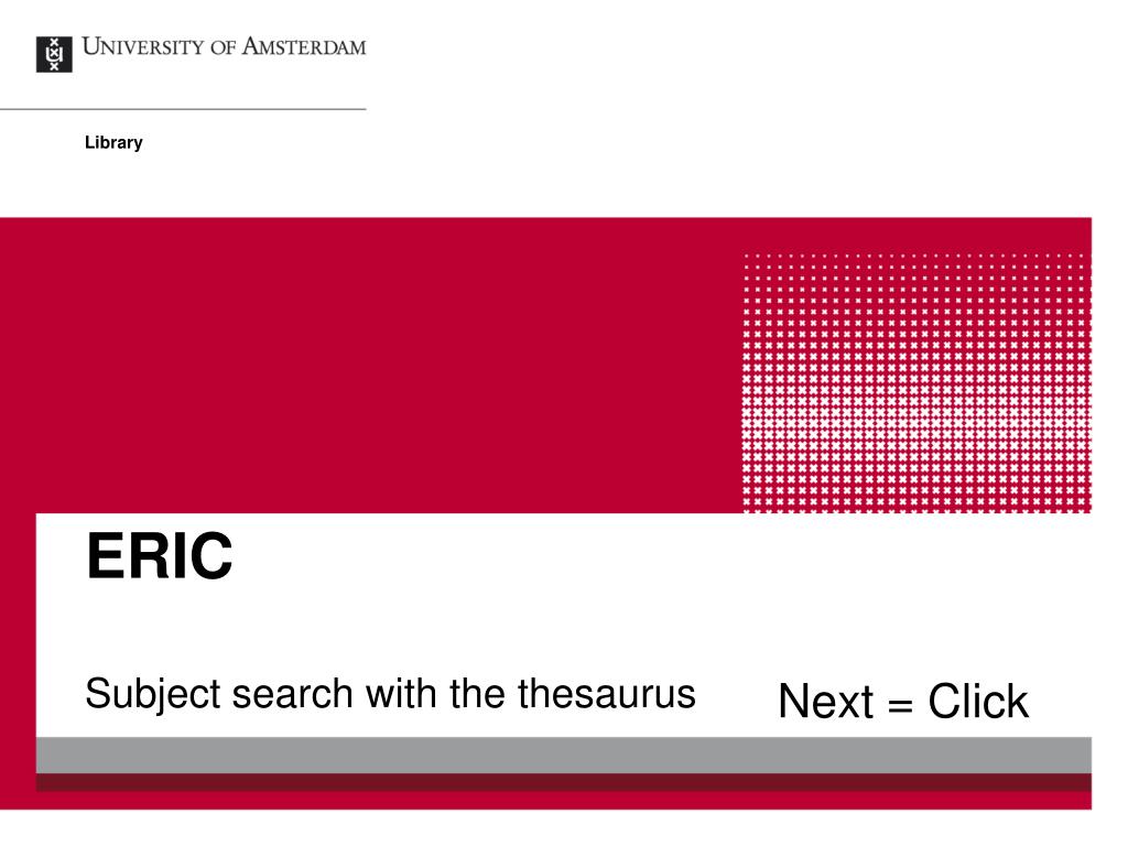 ERIC - slide 1