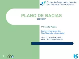 plano de bacias 2004 2007