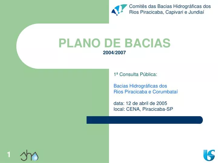 plano de bacias 2004 2007