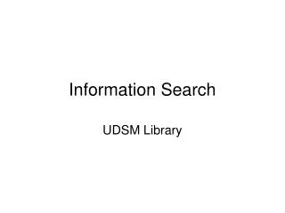 Information Search