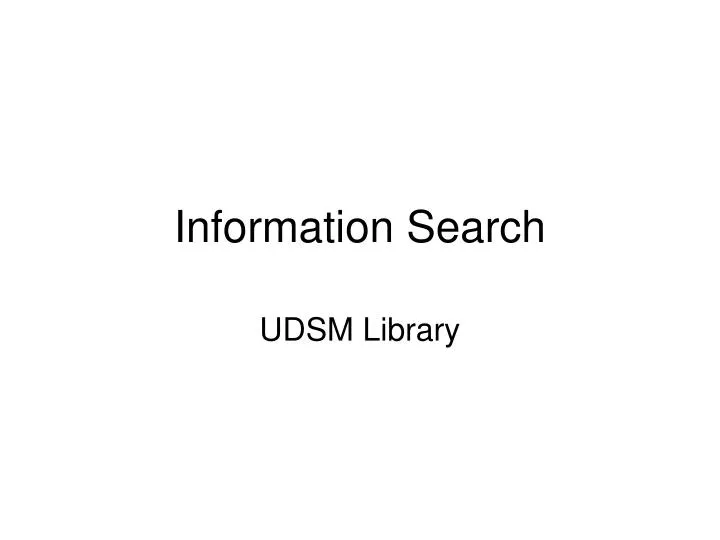 information search