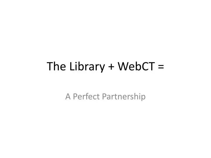 the library webct