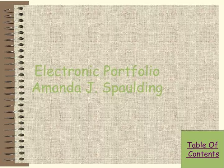 electronic portfolio amanda j spaulding