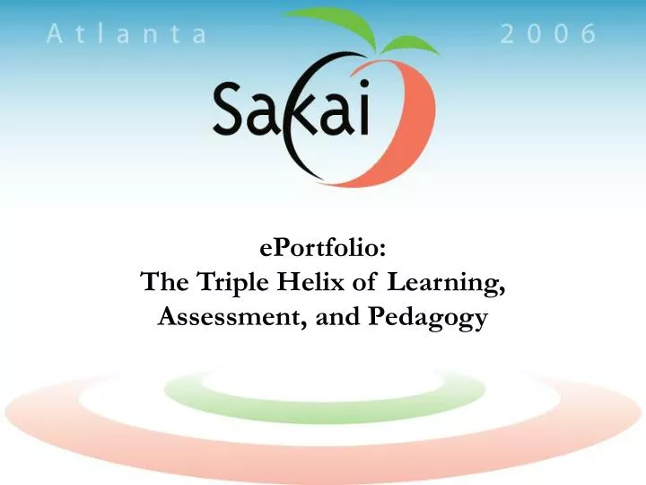 eportfolio the triple helix of learning assessment and pedagogy